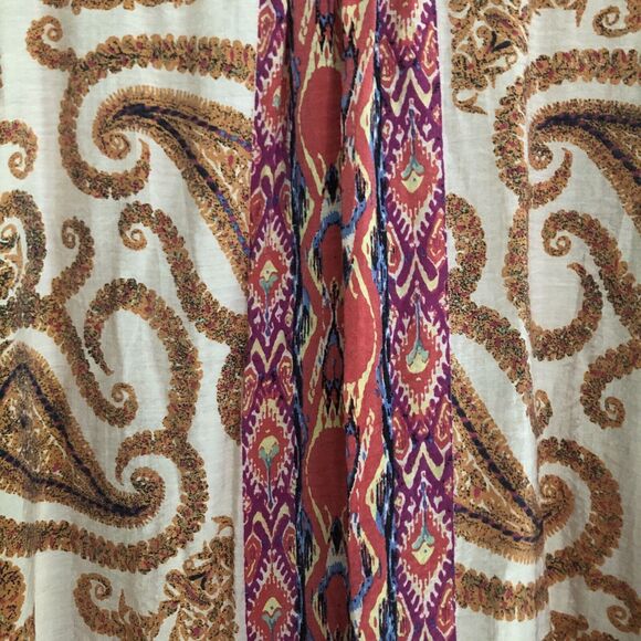 Soft Surrounding Brynn Tunic Blouse Womens Size S Silk Boho Indie Velvet Trim - Picture 14 of 16